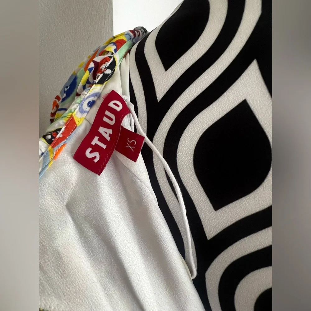 NWT STAUD Caya Tiered Flowy Retro Millefiori Multi Print Maxi Dress - Picture 6 of 16